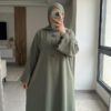 Robe raffinée en tissu scuba